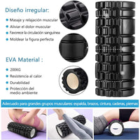Kit de Recuperación Muscular 6 en 1 - Rodillo, Masajeador y Bandas