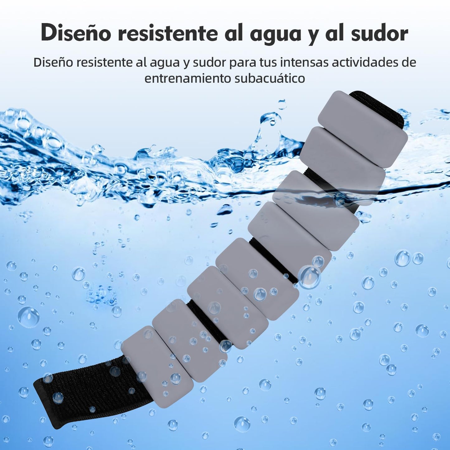 Polainas para Tobillos y Muñecas, 2pcs Pesas Tobillo de 0.5 Libra Ajustables, Munequeras con Peso de Silicona para Ejercicio, Footing, Yoga, Pilates, Bailando y Entrenamiento de Fuerza