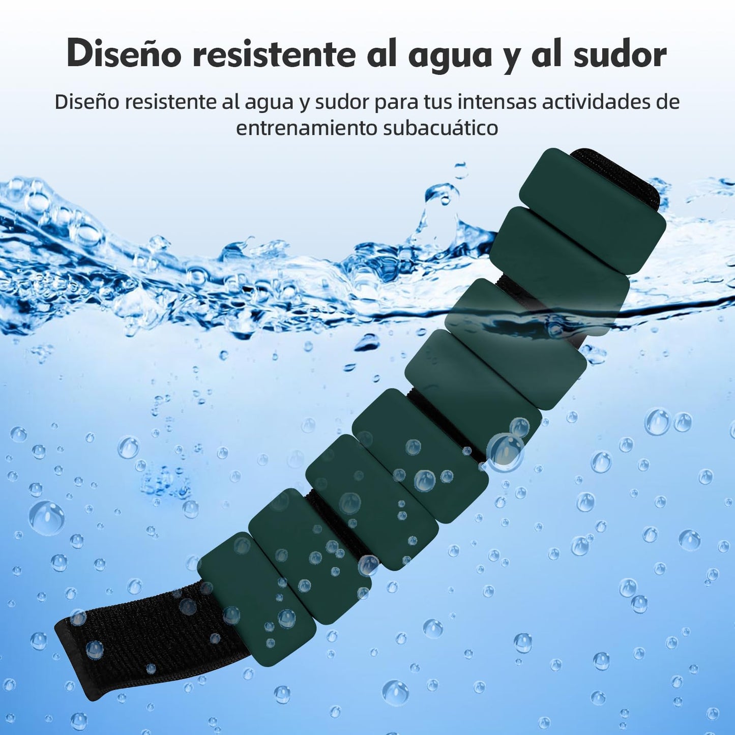 Polainas para Tobillos y Muñecas, 2pcs Pesas Tobillo de 0.5 Libra Ajustables, Munequeras con Peso de Silicona para Ejercicio, Footing, Yoga, Pilates, Bailando y Entrenamiento de Fuerza