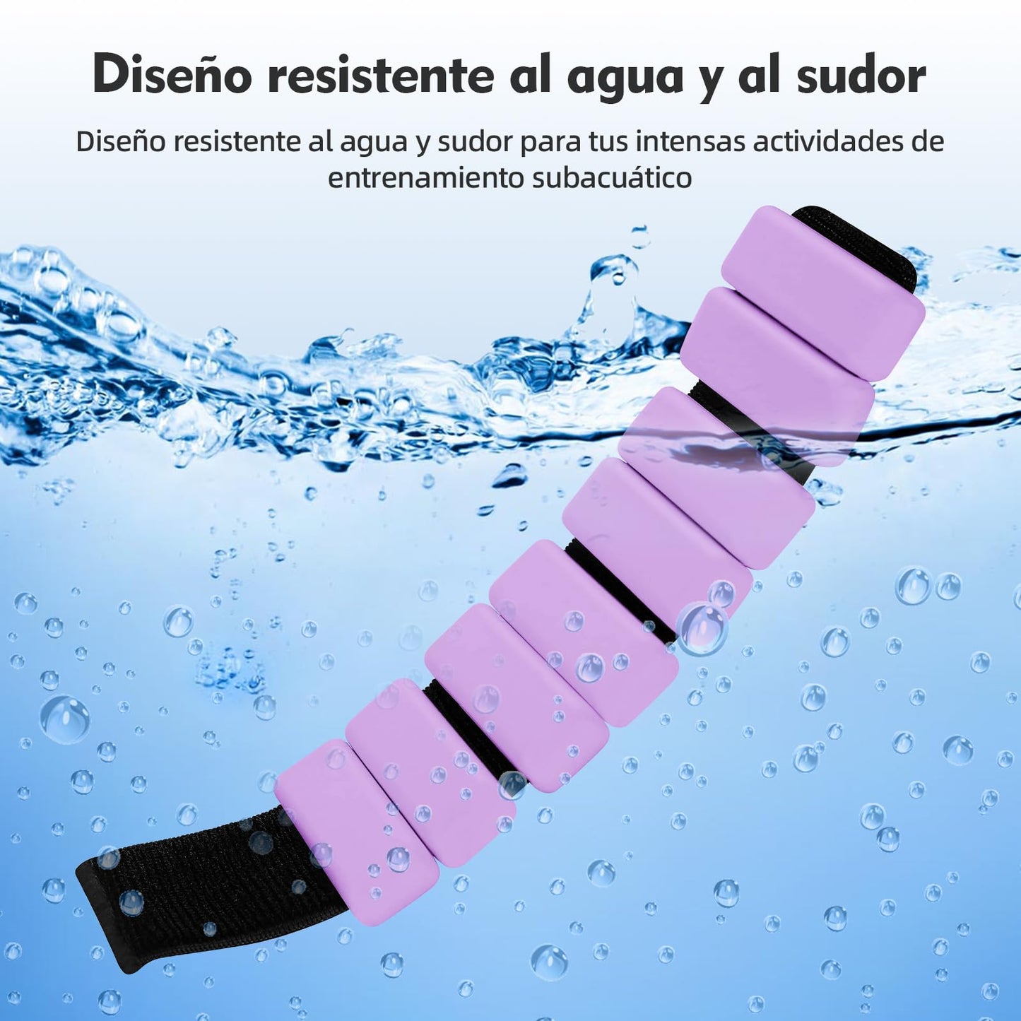 Polainas para Tobillos y Muñecas, 2pcs Pesas Tobillo de 0.5 Libra Ajustables, Munequeras con Peso de Silicona para Ejercicio, Footing, Yoga, Pilates, Bailando y Entrenamiento de Fuerza