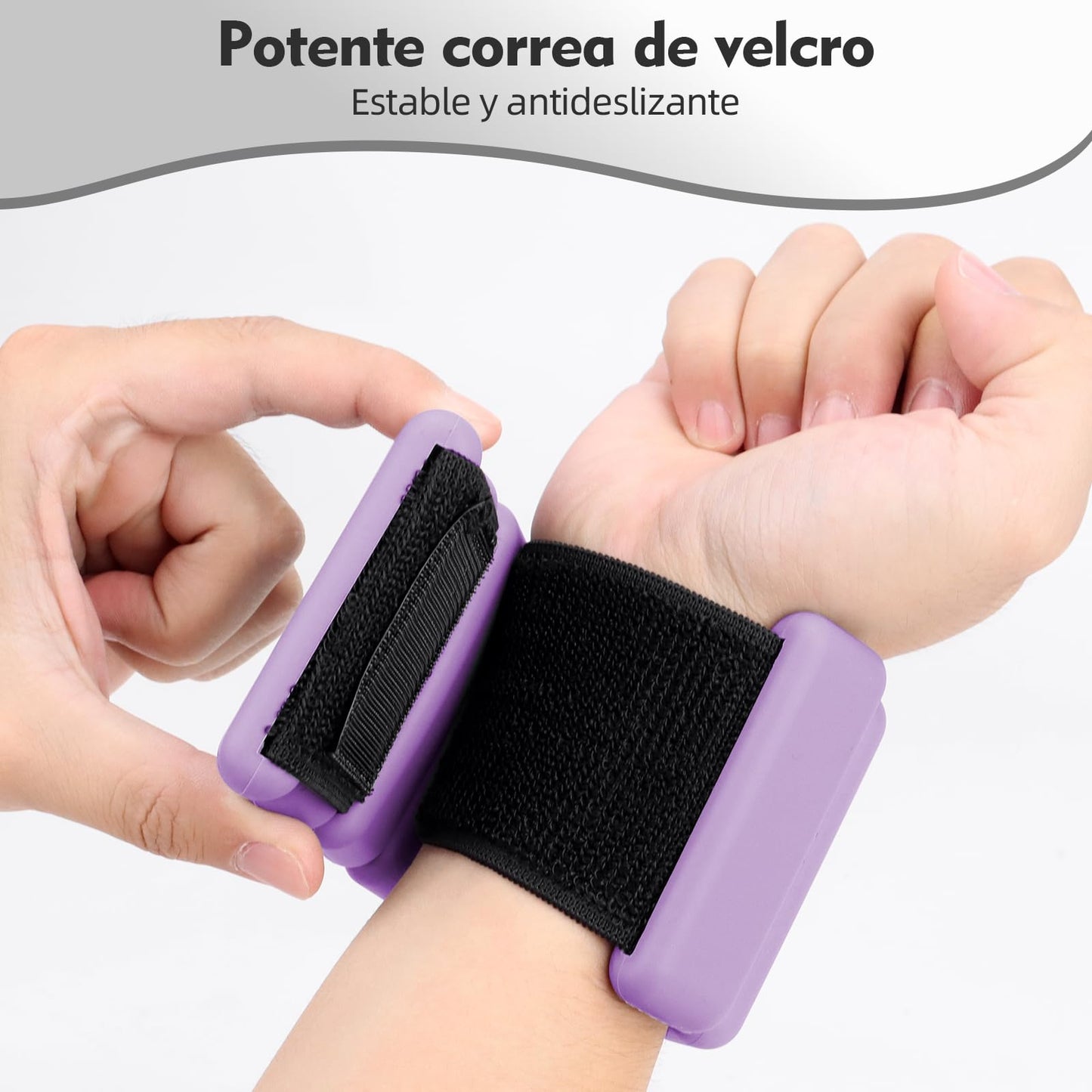 Polainas para Tobillos y Muñecas, 2pcs Pesas Tobillo de 0.5 Libra Ajustables, Munequeras con Peso de Silicona para Ejercicio, Footing, Yoga, Pilates, Bailando y Entrenamiento de Fuerza