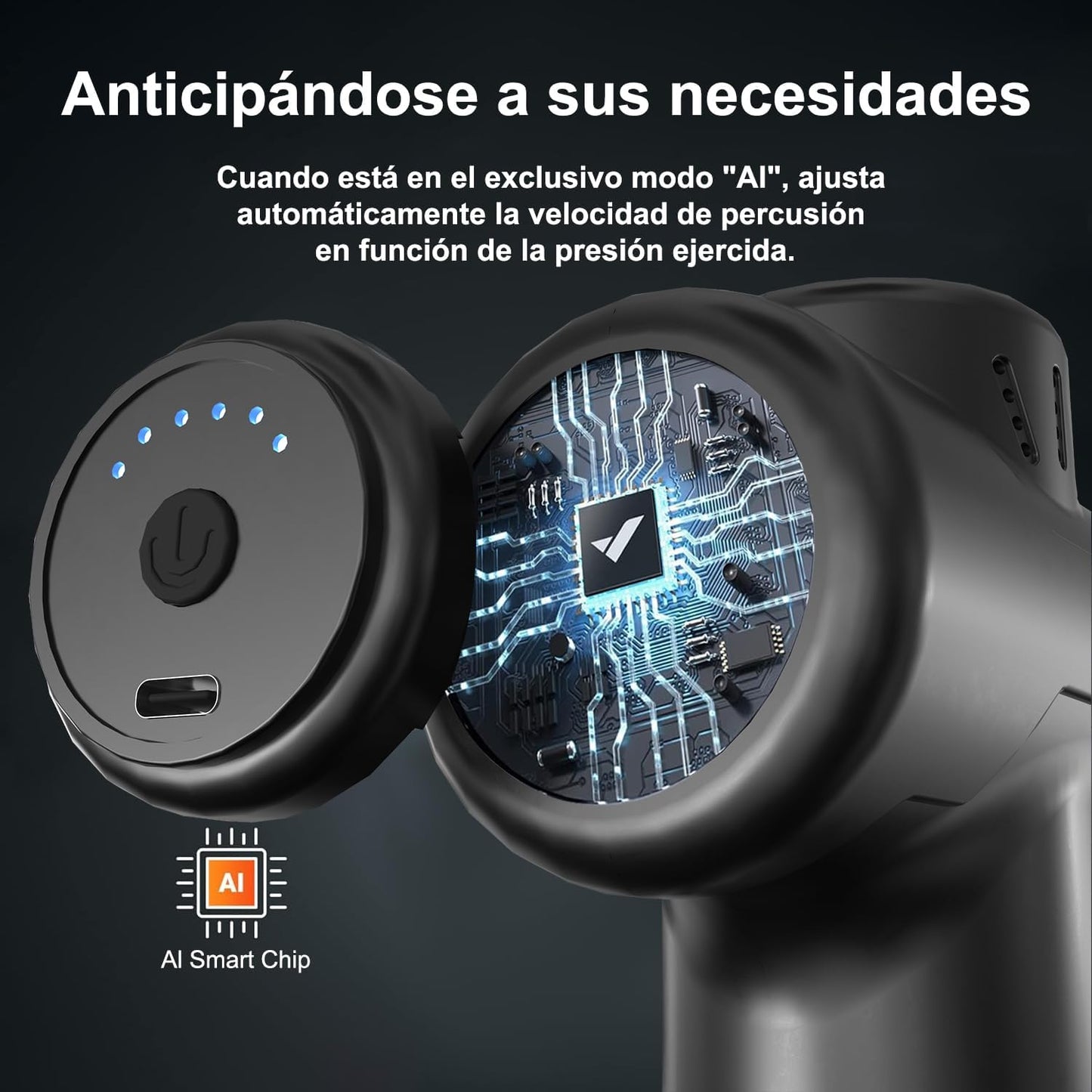 Pistola de Masaje Muscular, Masajeador de Espalda Portátil, Mini Masajeador Electrico de Mano,Masaje de Tejido Profundo Ajustable,Massage Gun de Percusión Fisioterapia para Relajar Los Músculos