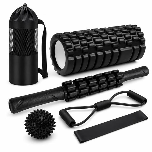 Kit de recuperación muscular 6 en 1 sobre fondo blanco