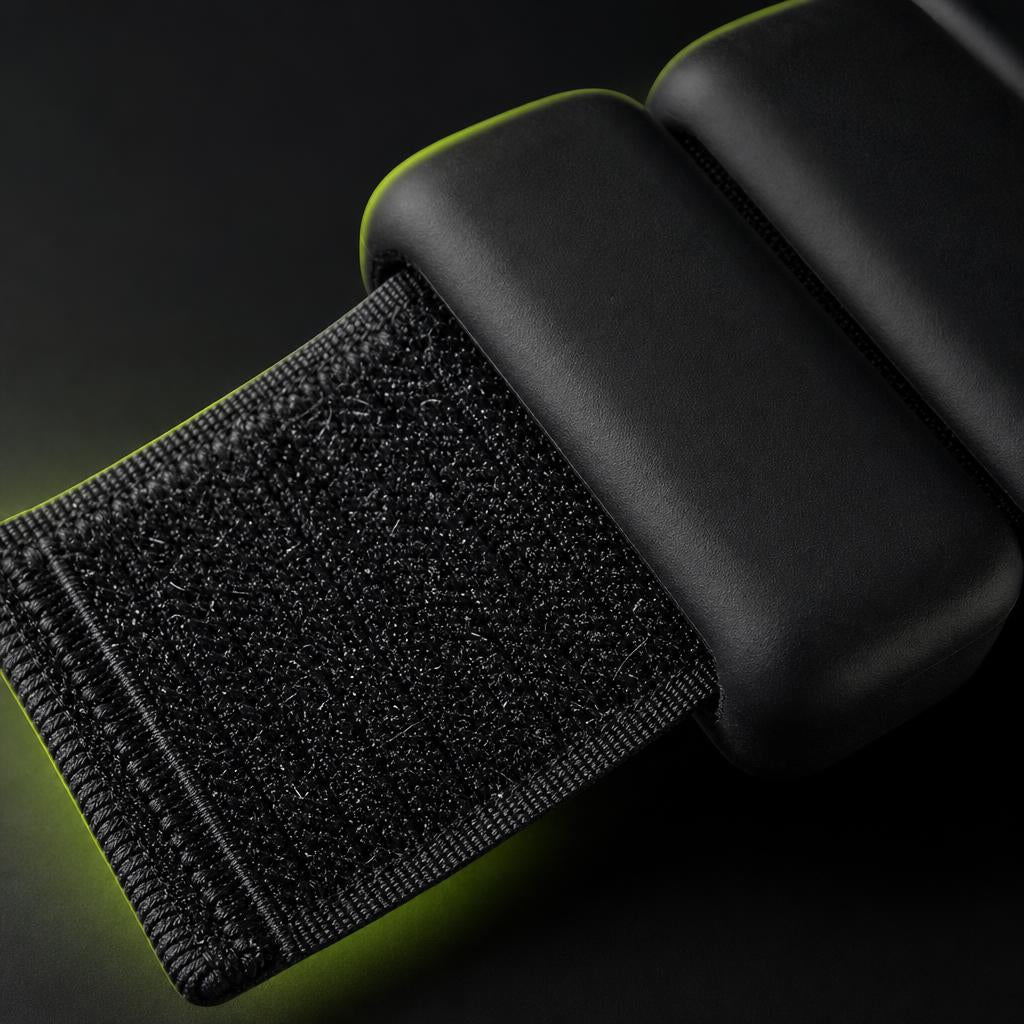 Polainas negro - detalle del broche de velcro